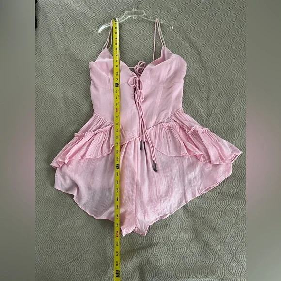 Free People Pink Ruffled Jumpsuit - Picture 8 of 12